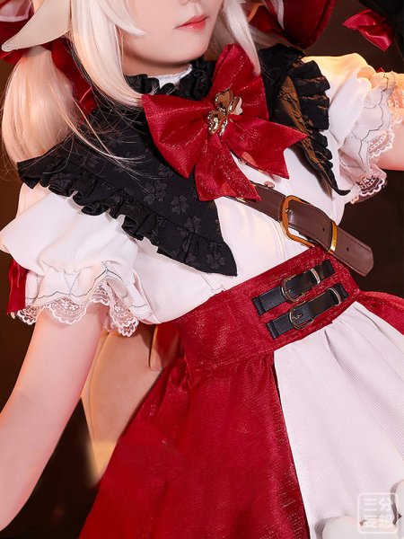 画像4: 【三分妄想】原神 Genshin クレー新衣装「星燭に揺れる爛花」コスチューム  コスプレ衣装/ウィッグ (4)