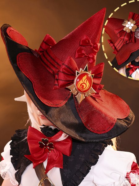 画像9: 【三分妄想】原神 Genshin クレー新衣装「星燭に揺れる爛花」コスチューム  コスプレ衣装/ウィッグ (9)