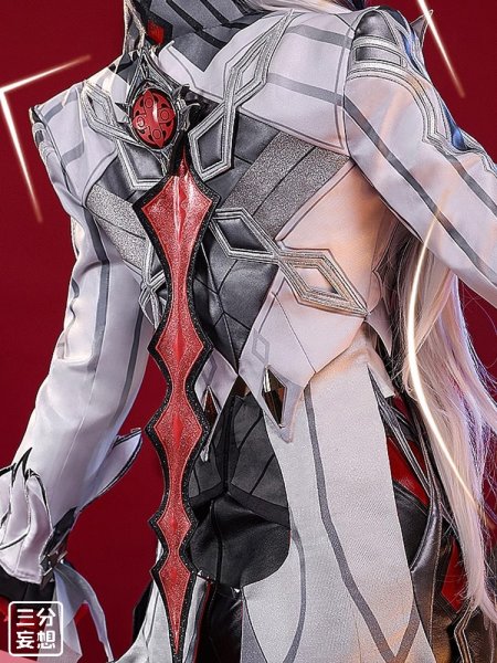 画像3: 【三分妄想】原神 Genshin「召使」アルレッキーノ Arlecchino  コスプレ衣装/ウィッグ/靴  コスチューム  (3)