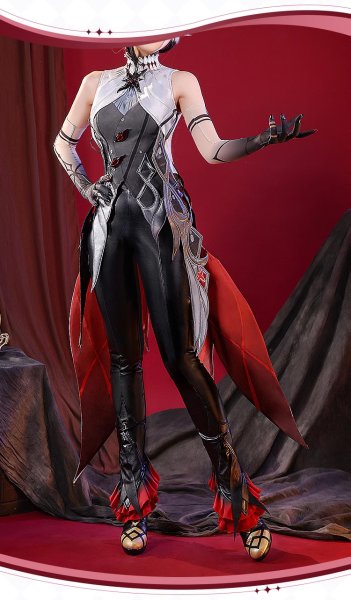 画像5: 【三分妄想】原神 Genshin「召使」アルレッキーノ Arlecchino  コスプレ衣装/ウィッグ/靴  コスチューム  (5)
