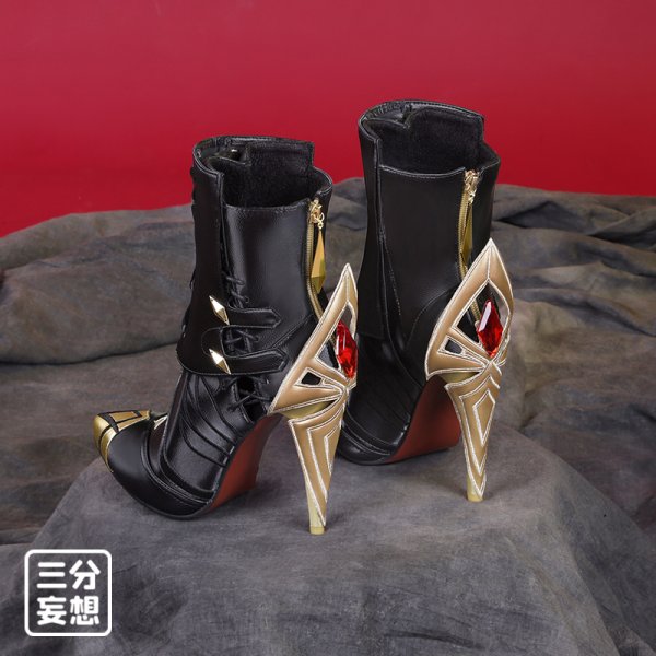 画像22: 【三分妄想】原神 Genshin「召使」アルレッキーノ Arlecchino  コスプレ衣装/ウィッグ/靴  コスチューム  (22)