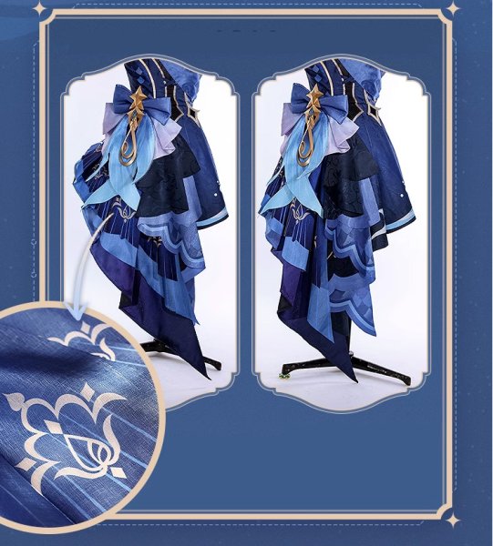 画像10: 【三分妄想】原神 Genshin 黒Ver フリーナ/Furina フォカロルス/Focalors 付けまつ毛付き コスチューム コスプレ衣装/ウィッグ/靴 (10)