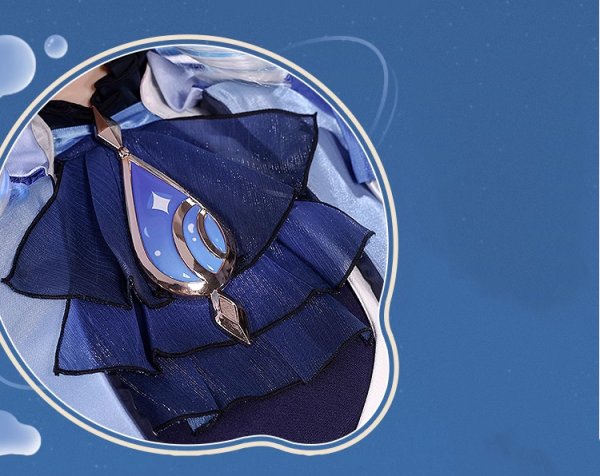 画像9: 【三分妄想】原神 Genshin 白Ver フリーナ/Furina フォカロルス/Focalors 付けまつ毛付き コスチューム コスプレ衣装/ウィッグ/靴 (9)