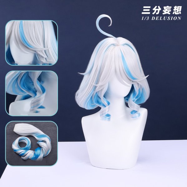 画像16: 【三分妄想】原神 Genshin 白Ver フリーナ/Furina フォカロルス/Focalors 付けまつ毛付き コスチューム コスプレ衣装/ウィッグ/靴 (16)