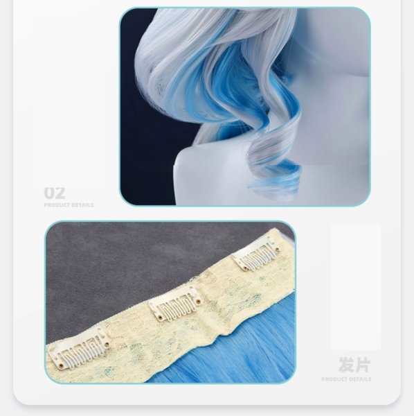 画像18: 【三分妄想】原神 Genshin 白Ver フリーナ/Furina フォカロルス/Focalors 付けまつ毛付き コスチューム コスプレ衣装/ウィッグ/靴 (18)