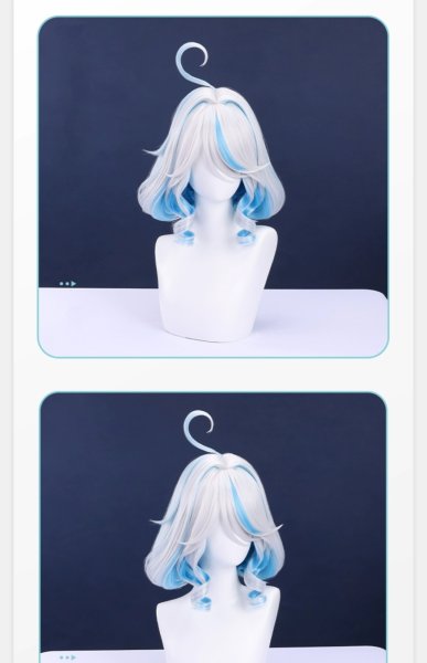 画像21: 【三分妄想】原神 Genshin 白Ver フリーナ/Furina フォカロルス/Focalors 付けまつ毛付き コスチューム コスプレ衣装/ウィッグ/靴 (21)