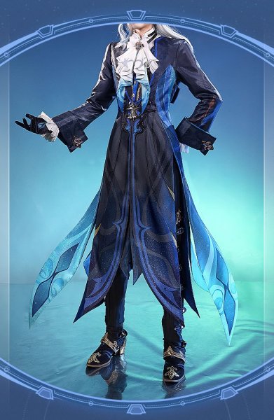 画像2: 【三分妄想】原神 Genshin  ヌヴィレット  Neuvillette コスチューム コスプレ衣装/ウィッグ/靴  (2)
