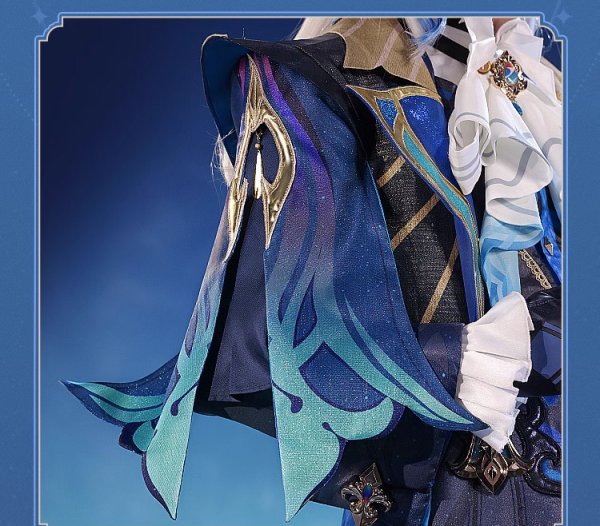 画像6: 【三分妄想】原神 Genshin  ヌヴィレット  Neuvillette コスチューム コスプレ衣装/ウィッグ/靴  (6)