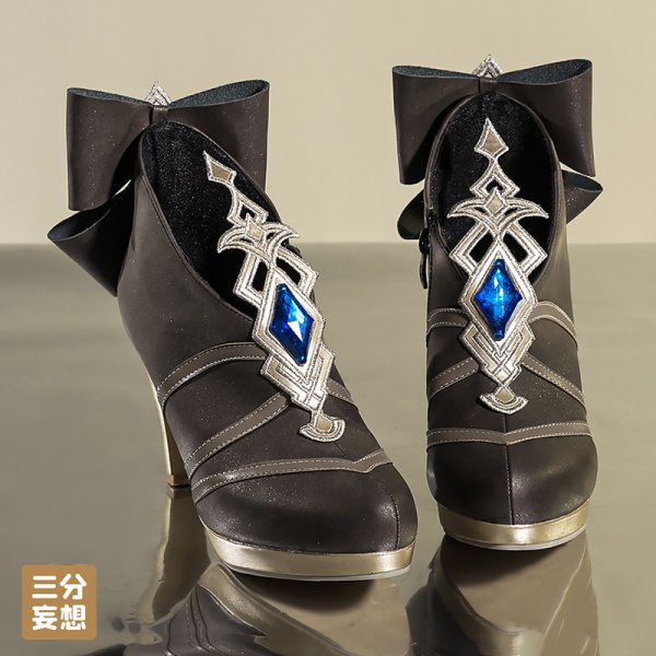 画像14: 【三分妄想】原神 Genshin  ナヴィア Navia コスチューム コスプレ衣装/ウィッグ/靴  (14)