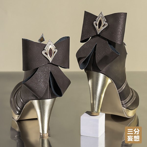 画像16: 【三分妄想】原神 Genshin  ナヴィア Navia コスチューム コスプレ衣装/ウィッグ/靴  (16)