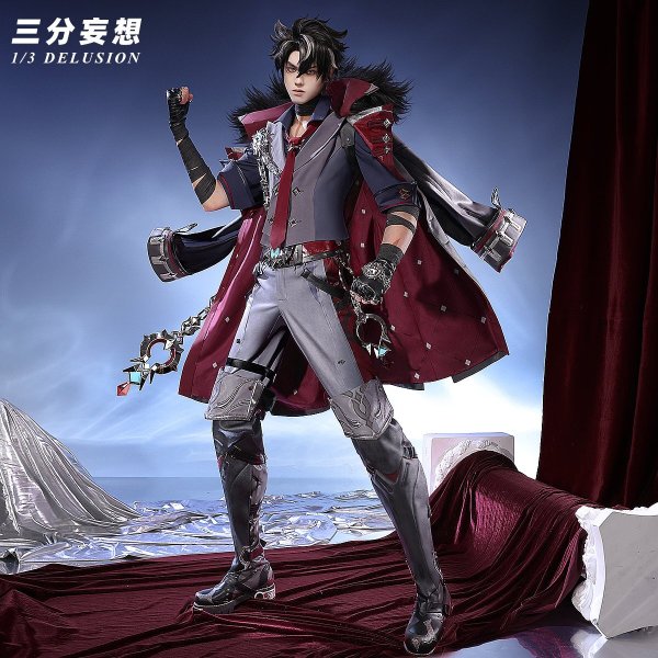 画像2: 【三分妄想】原神 Genshin リオセスリ Wriothesley  レグカバー付き コスチューム コスプレ衣装/ウィッグ (2)