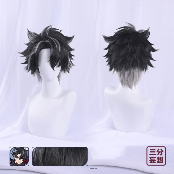 画像9: 【三分妄想】原神 Genshin リオセスリ Wriothesley  レグカバー付き コスチューム コスプレ衣装/ウィッグ (9)