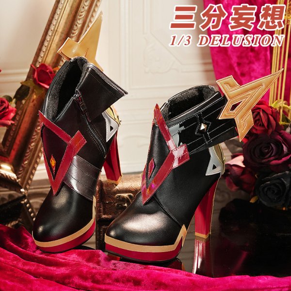 画像12: 【三分妄想】原神 Genshin ナタ マーヴィカ  Mavuika コスチューム コスプレ衣装/ウィッグ/靴 (12)