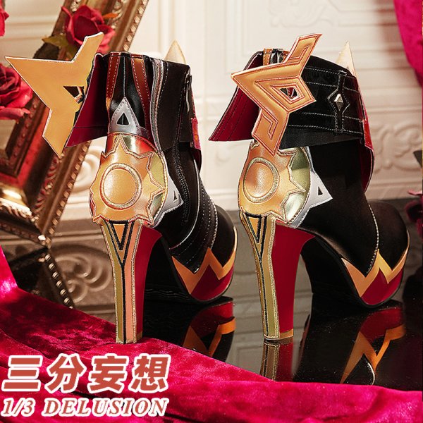 画像13: 【三分妄想】原神 Genshin ナタ マーヴィカ  Mavuika コスチューム コスプレ衣装/ウィッグ/靴 (13)