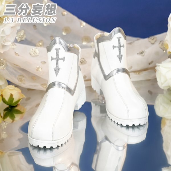 画像11: 【三分妄想】ソードアート・オンライン SAO アスナ 結城明日奈 コスチューム コスプレ衣装/ウィッグ/靴 (11)