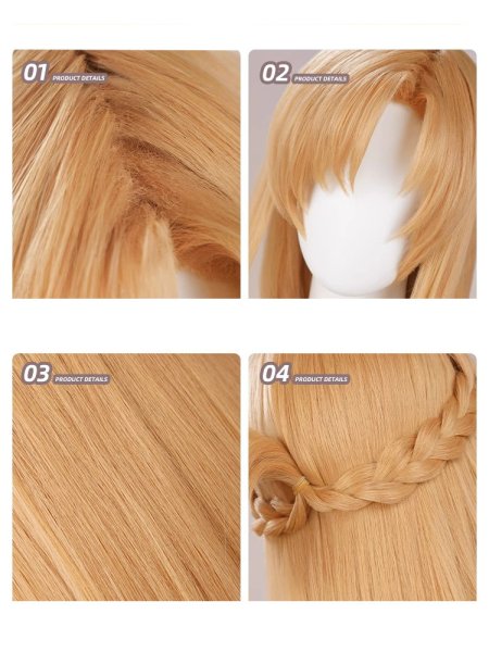 画像8: 【三分妄想】ソードアート・オンライン SAO アスナ 創世神ステイシア 結城明日奈 コスチューム コスプレ衣装/ウィッグ (8)