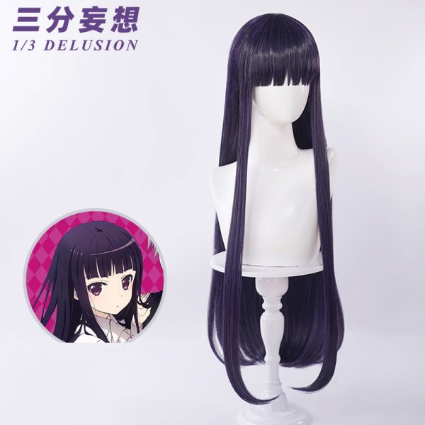 画像5: 【三分妄想】妖狐×僕SS 白鬼院凜々蝶-しらきいん りりちよ 制服 ストッキング版 コスチューム コスプレ衣装/ウィッグ (5)