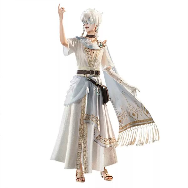 画像5: 【三分妄想】第五人格 IdentityV イライ・クラーク 占い師「ホワイト」 コスチューム コスプレ衣装/ウィッグ/靴 (5)