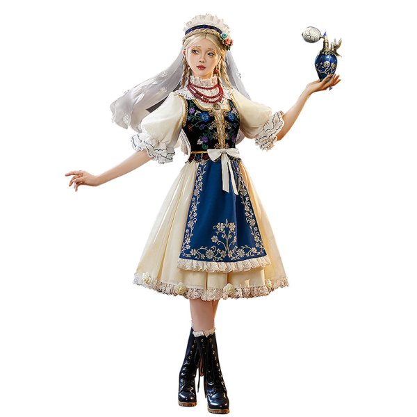 画像5: 【三分妄想】第五人格 IdentityV ウィラ・ナイエル 調香師「鳩のジュディス」 コスチューム コスプレ衣装/ウィッグ/靴 (5)