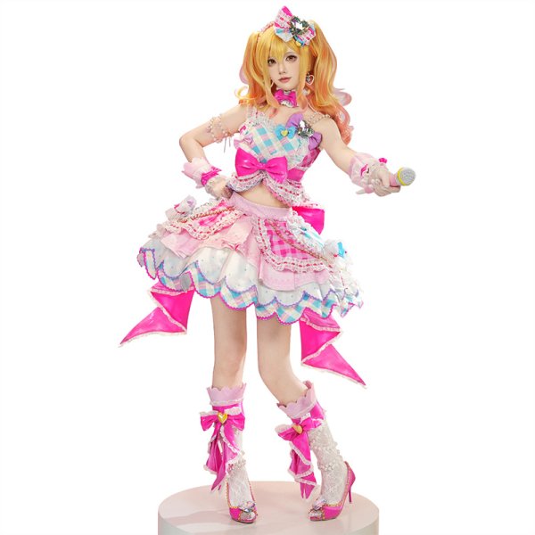 画像5: 【三分妄想】アイカツ！アイドルカツドウ！ 虹野ゆめ-[ベリーパルフェ] コスチューム コスプレ衣装/ウィッグ (5)