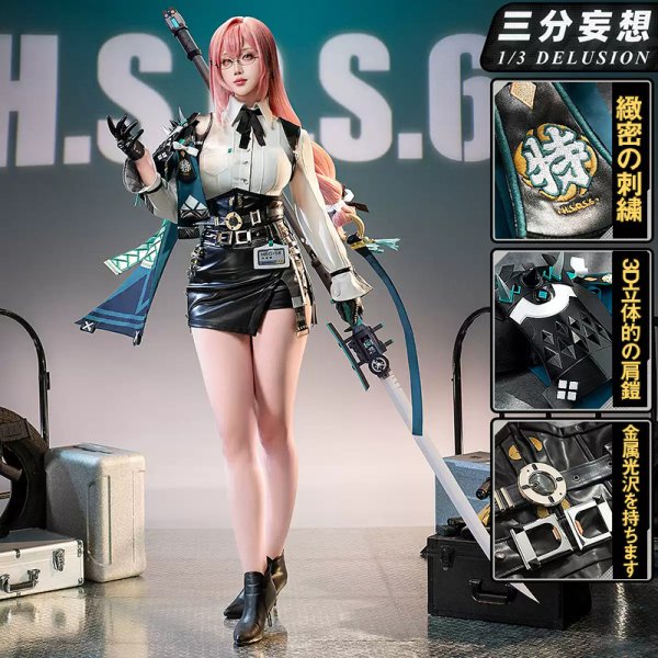画像1: 【三分妄想】ゼンレスゾーンゼロ 「対ホロウ6課」月城柳 コスチューム コスプレ衣装/ウィッグ (1)