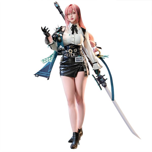 画像5: 【三分妄想】ゼンレスゾーンゼロ 「対ホロウ6課」月城柳 コスチューム コスプレ衣装/ウィッグ (5)