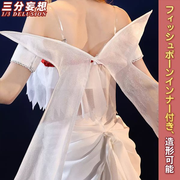 画像4: 【三分妄想】ソードアート・オンライン SAO アスナ 結城明日奈  妖精女王ティターニア  コスチューム コスプレ衣装/ウィッグ (4)