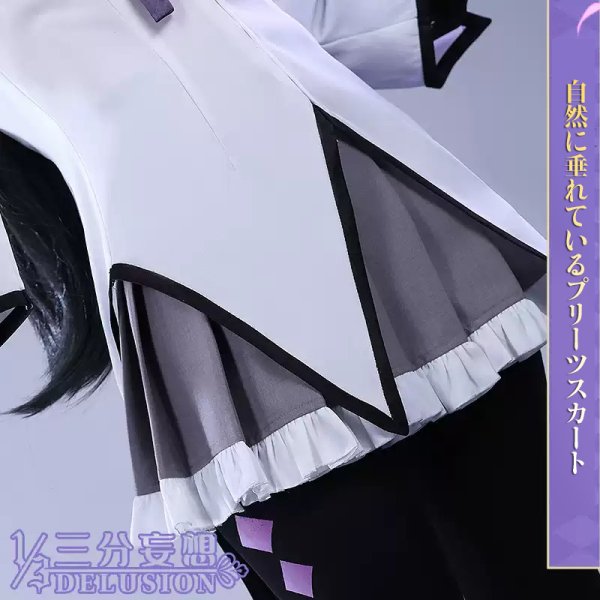 画像2: 【三分妄想】魔法少女まどか☆マギカ 暁美焔  暁美ほむら  魔法少女コス コスプレ衣装/ウィッグ コスチューム  (2)