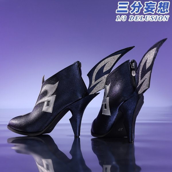 画像16: 【三分妄想】原神 Genshin  スカーク Skirk コスチューム コスプレ衣装/ウィッグ/靴  (16)