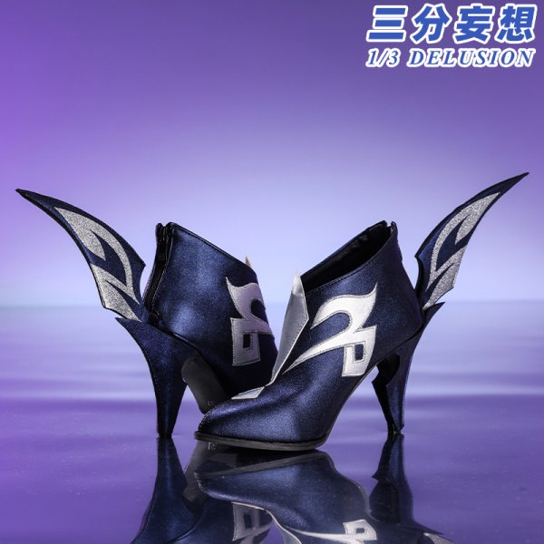 画像17: 【三分妄想】原神 Genshin  スカーク Skirk コスチューム コスプレ衣装/ウィッグ/靴  (17)