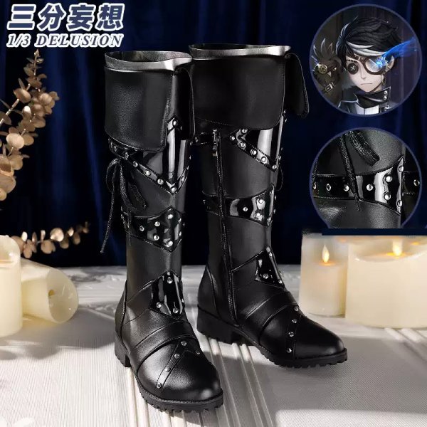 画像13: 【三分妄想】IdentityV 第五人格  イライ・クラーク 占い師「ノワール」 コスチューム コスプレ衣装 /ウィッグ/靴 (13)