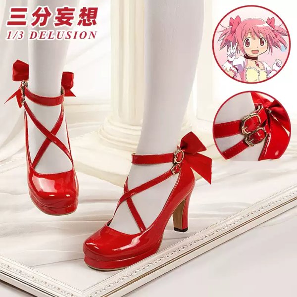 画像19: 【三分妄想】魔法少女まどか☆マギカ 鹿目まどか 魔法少女コス コスプレ衣装/ウィッグ/靴 コスチューム  (19)