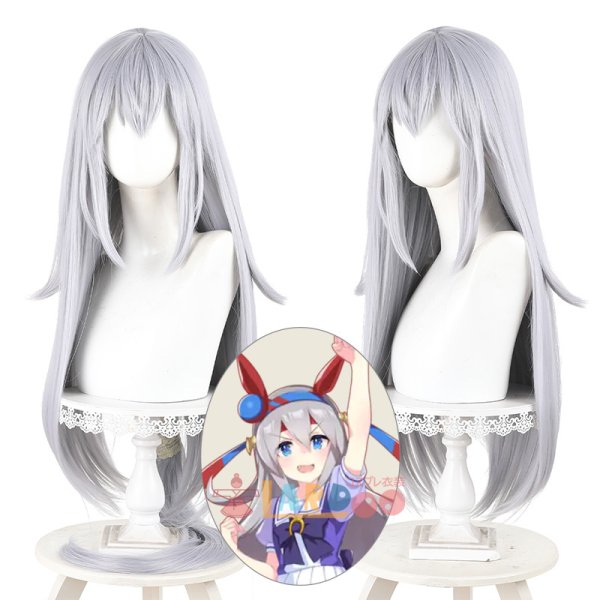 画像1: ウマ娘 シンデレラグレイ タマモクロス コスプレウィッグ  付け耳なし ネット付き 耐熱かつら (1)
