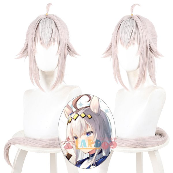 画像1: ウマ娘 シンデレラグレイ オグリキャップ コスプレウィッグ  付け耳なし ネット付き 耐熱かつら (1)