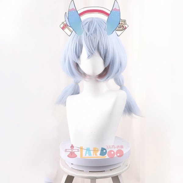 画像2: 原神 Genshin フォンテーヌ シグウィン Sigewinne コスプレウィッグ 未セット ネット付き 耐熱かつら (2)