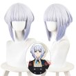 画像1: ロックは淑女の嗜みでして 白矢 環-しらや たまき シロ コスプレウィッグ ネット付き 耐熱かつら (1)