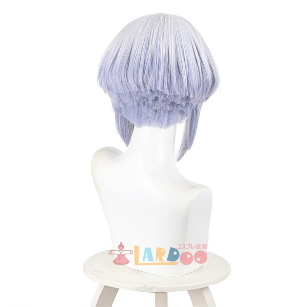 画像7: ロックは淑女の嗜みでして 白矢 環-しらや たまき シロ コスプレウィッグ ネット付き 耐熱かつら (7)