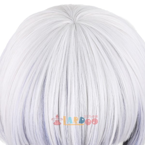画像8: ロックは淑女の嗜みでして 白矢 環-しらや たまき シロ コスプレウィッグ ネット付き 耐熱かつら (8)