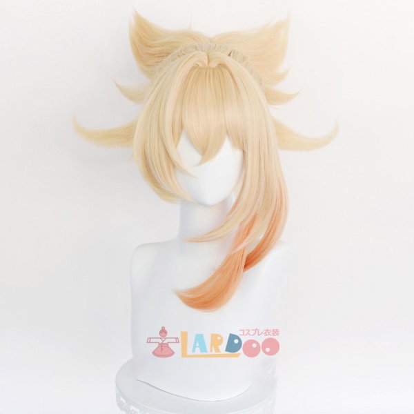 画像2: 原神 Genshin 稲妻 宵宮 よいみや コスプレウィッグ ネット付き 耐熱かつら (2)