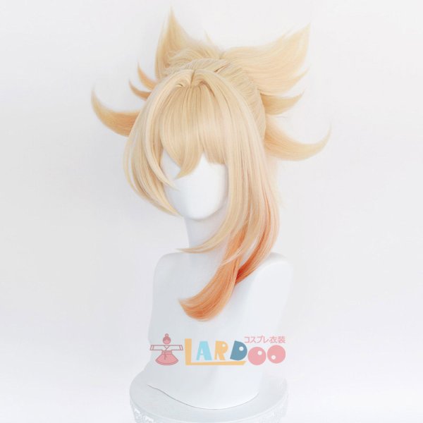 画像3: 原神 Genshin 稲妻 宵宮 よいみや コスプレウィッグ ネット付き 耐熱かつら (3)