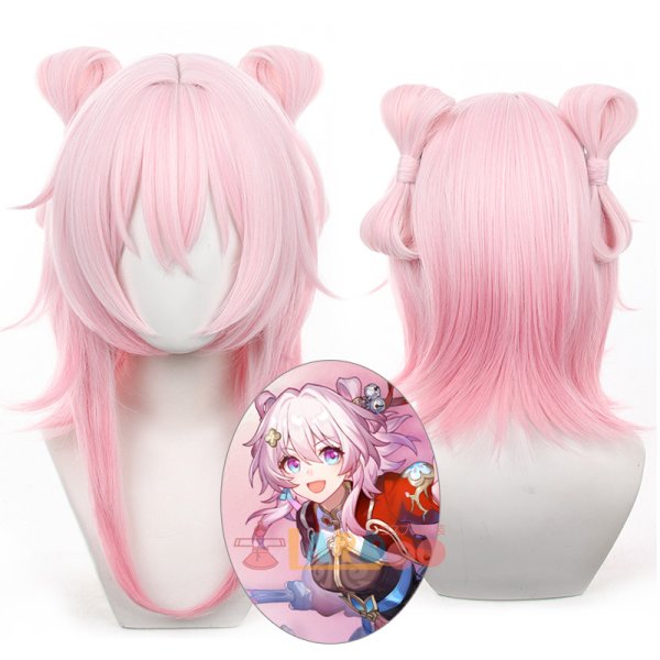 画像1: 崩壊:スターレイル HonkaiStarRail  三月なのか・巡狩 コスプレウィッグ ネット付き 耐熱かつら (1)