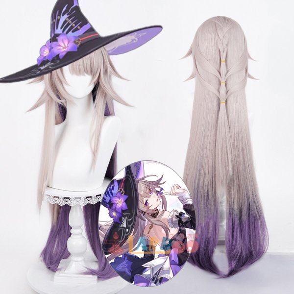 画像1: 崩壊スターレイル HonkaiStarRail マダム・ヘルタ-The Herta  コスプレウィッグ ネット付き 耐熱かつら (1)