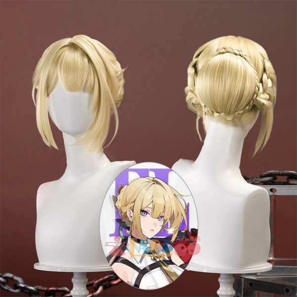 画像1: ゼンレスゾーンゼロ ゼンゼロ ZZZ イヴリン-Evelyn コスプレウィッグ ネット付き 耐熱かつら (1)