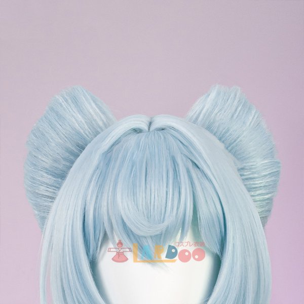 画像5: 原神 Genshin 稲妻 夢見月瑞希  YumemizukiMizuki コスプレウィッグ リボンセット済み ネット付き 耐熱かつら (5)