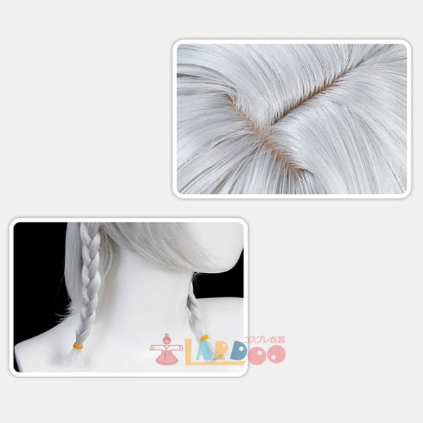 画像7: ゼンレスゾーンゼロ ZZZ ゼンゼロ  0号・アンビー「シルバーソルジャー」コスプレウィッグ ネット付き 耐熱かつら (7)