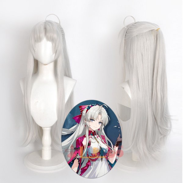 画像1: 鳴潮 メイチョウ Wuthering Waves カルロッタ Carlotta コスプレウィッグ ネット付き 耐熱かつら (1)