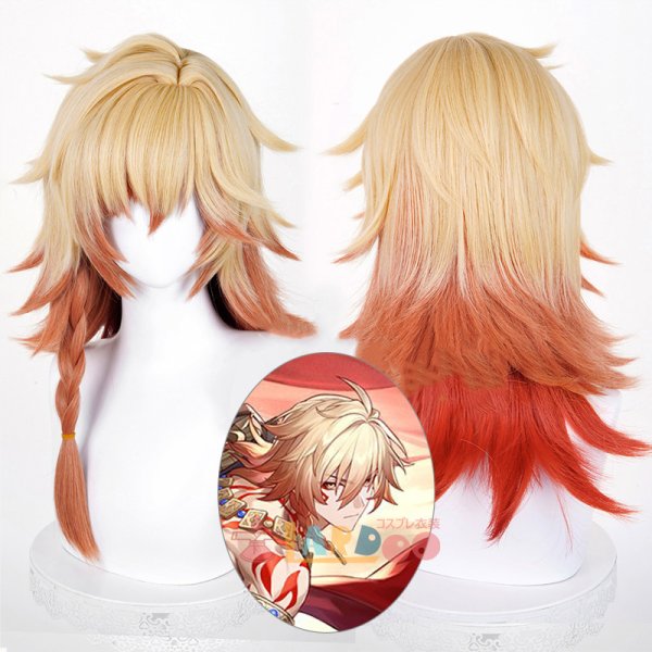 画像1: 崩壊:スターレイル HonkaiStarRail モーディス-Mydei メデイモス-Mydeimos コスプレウィッグ ネット付き 耐熱かつら (1)