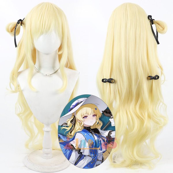 画像1: 鳴潮 メイチョウ Wuthering Waves フィービー Phoebe コスプレウィッグ 未セット ネット付き 耐熱かつら (1)