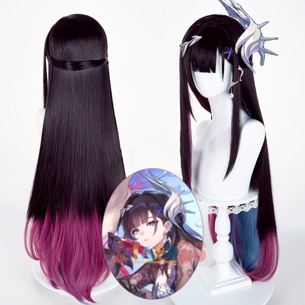 画像1: 崩壊:スターレイル HonkaiStarRail セイレンス Hysilens コスプレウィッグ ネット付き 耐熱かつら (1)