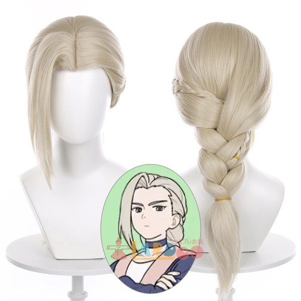 画像1: 羅小黒戦記２ ロシャオヘイセンキ ルーイエ 師姉 鹿野 コスプレウィッグ ネット付き 耐熱かつら (1)